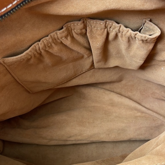 Patricia Nash Large Brown Tooled Leather Bucket Tote - Picture 8 of 12